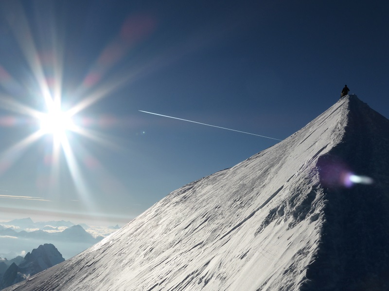 LLegando a la cumbre de Mont Blanc