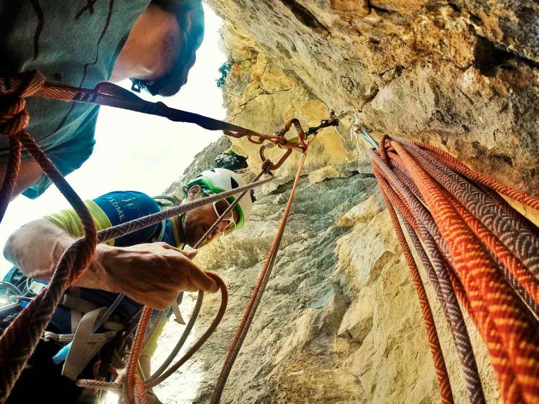 Escalada en roca iniciación