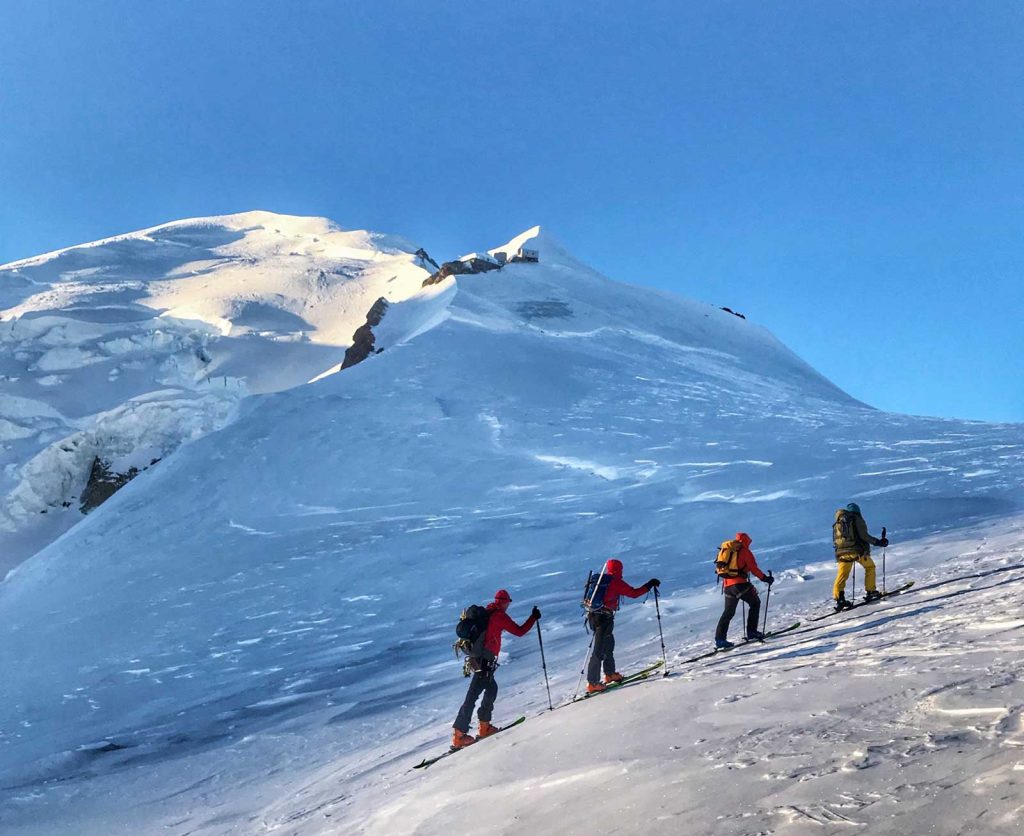 Mont Blanc con esquís